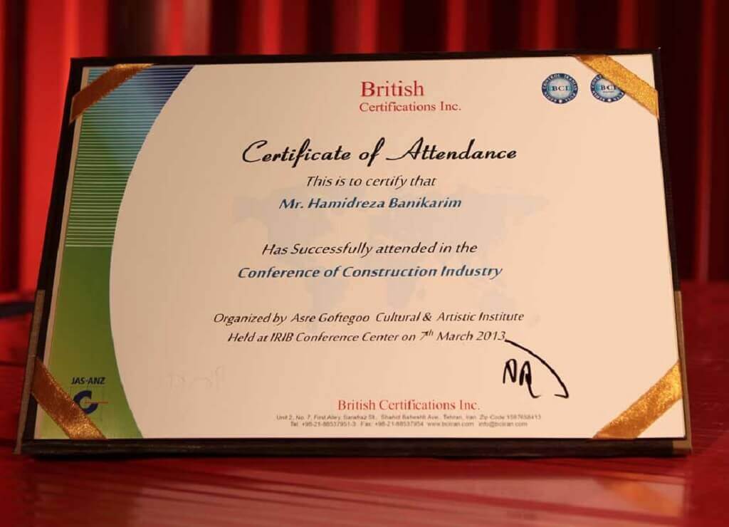 (CERTIFICATE OF REGISTRATION (BRITISH CERTIFICATION INS